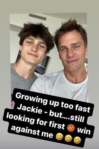 <p>Instagram/tombrady</p> Tom Brady and son Jack