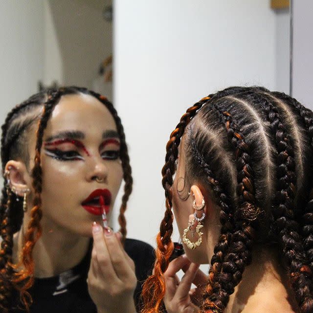 <p>With pops of orange-red and face-framing sections, FKA Twigs puts a fiery spin on otherwise classic braids.</p><p><a href="https://www.instagram.com/p/B5dSEd-pR1_/" rel="nofollow noopener" target="_blank" data-ylk="slk:See the original post on Instagram;elm:context_link;itc:0;sec:content-canvas" class="link ">See the original post on Instagram</a></p>