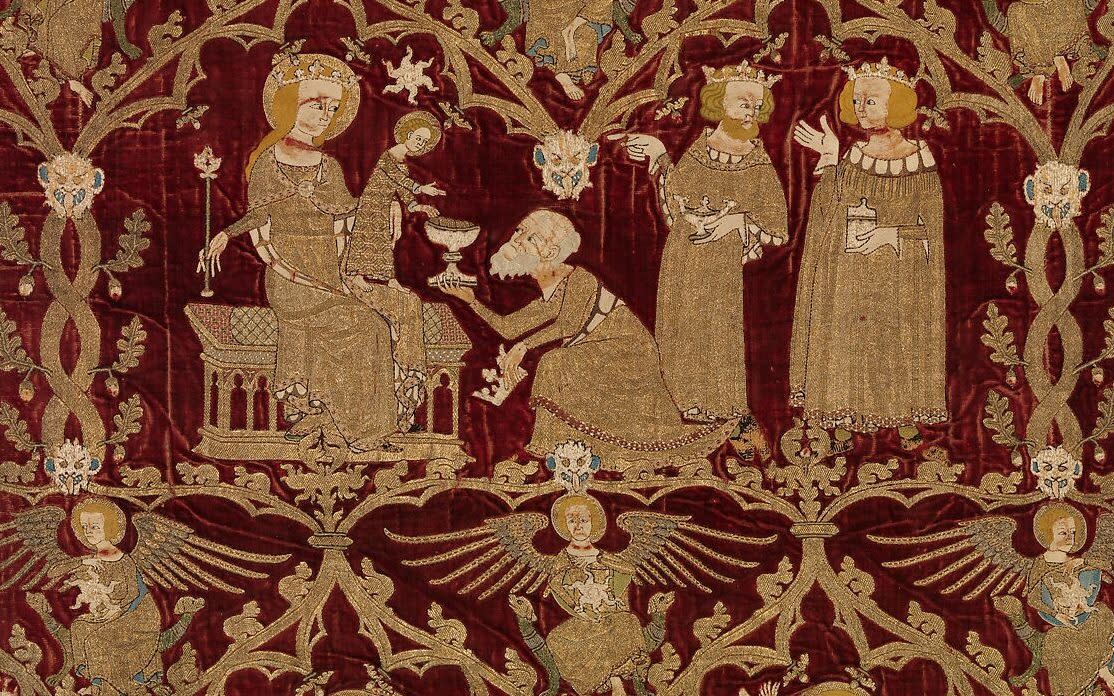 Dorothy Lawson's family came from Burton Constable, where this 14th-century Mass vestment was kept in secret