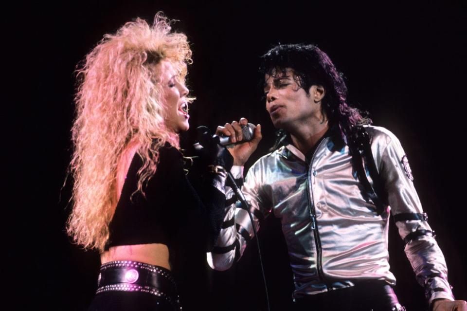 Sheryl Crow and Michael Jackson perform during the "BAD" Tour circa 1988. Photo: WireImage