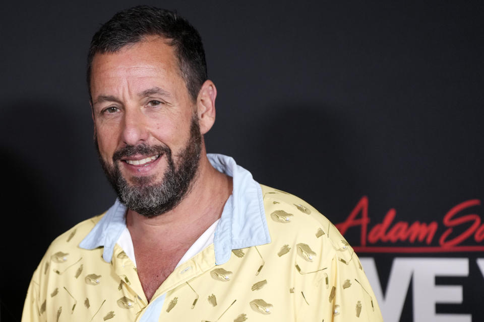 Adam Sandler attends the "Adam Sandler: Love You" premiere at The Plaza on Tuesday, Aug. 20, 2024, in New York. (Photo by Charles Sykes/Invision/AP)