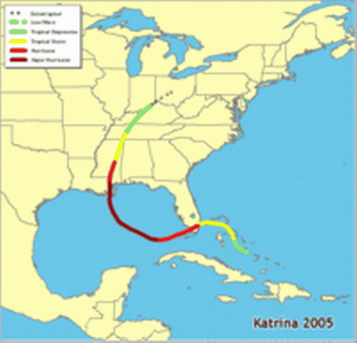 Hurricane Katrina in 2005.