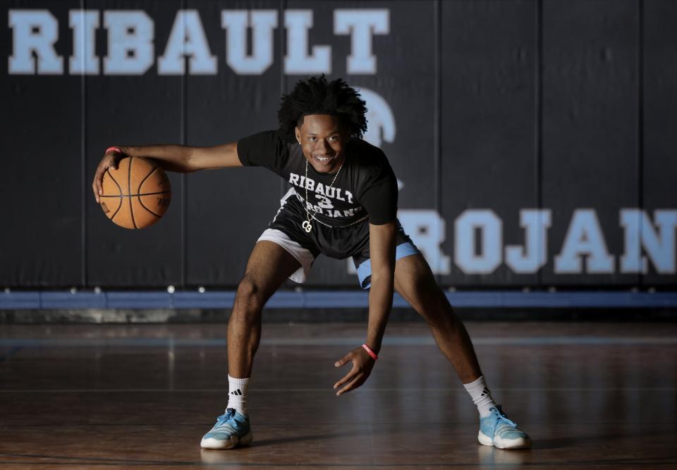 Ribault senior Caleb Williams is the Times-Union's 2023-24 All-First Coast boys basketball player of the year.