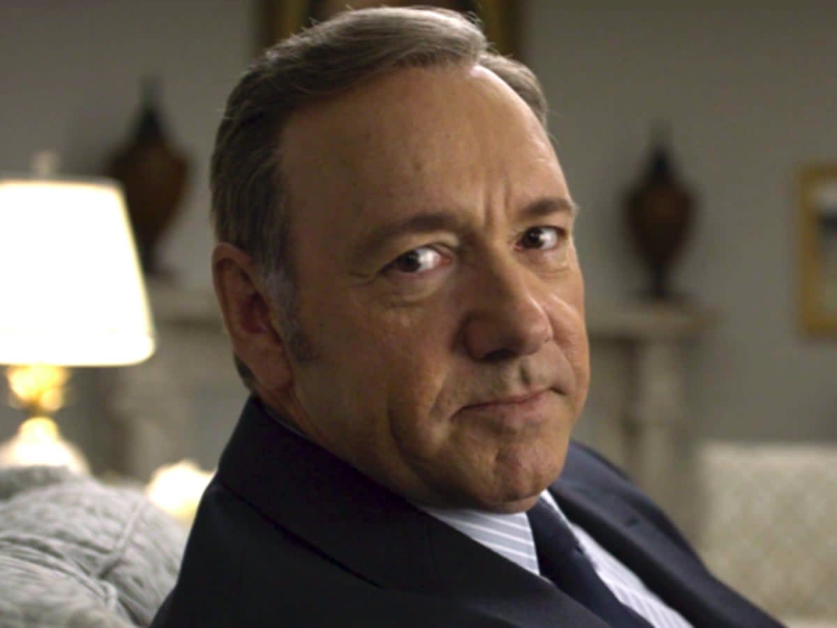 Spacey as Frank Underwood in ‘House of Cards’ before he was removed from the show in 2017 (Netflix)