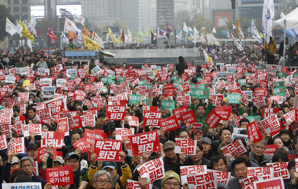 South Korea protesters