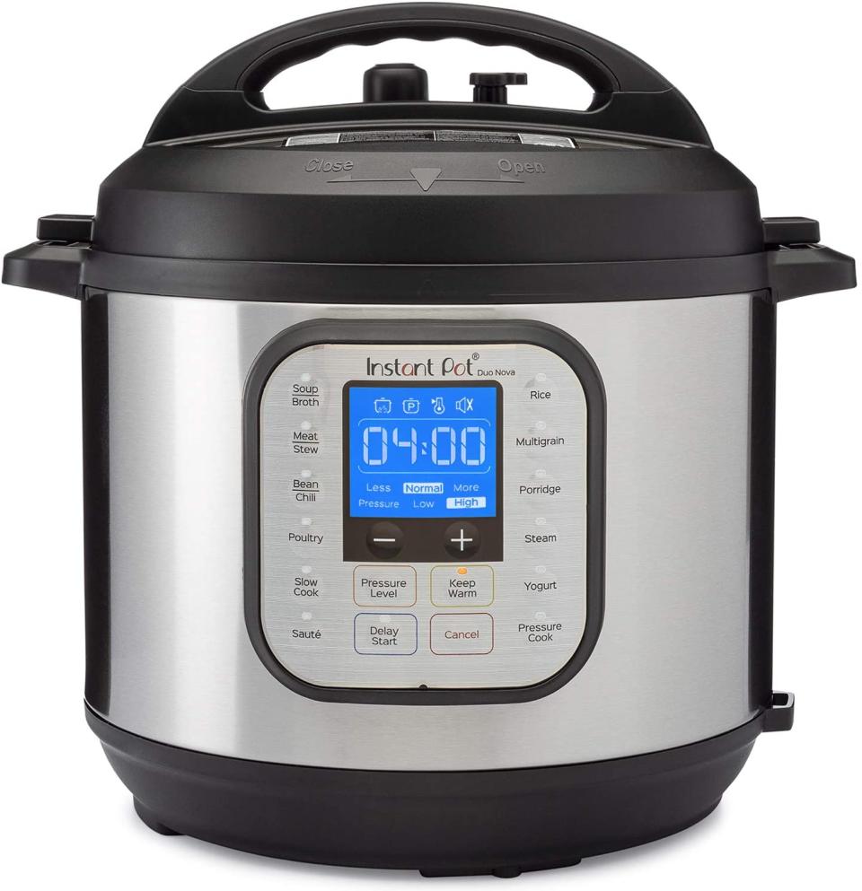 Save 30% on Instant Pot Duo Nova 7-in-1 Electric Pressure Cooker. Image via Amazon.