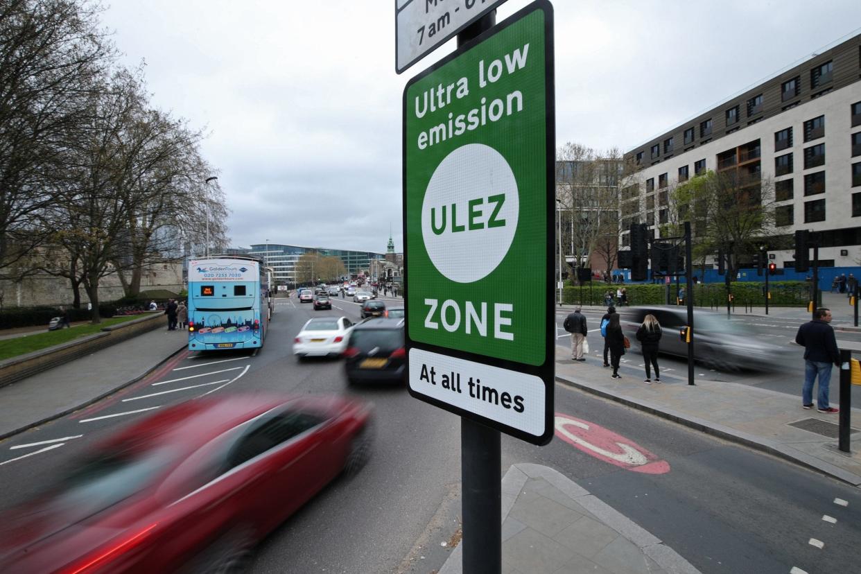 The ultra low emission zone has cut the number of the most polluting vehicles in central London by more than a third: PA