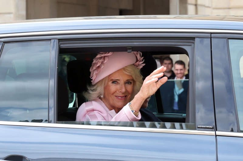 Queen Camilla was forced to step in to fill Prince William's shoes at a memorial service for the late King Constantine of Greece at Windsor Castle on Tuesday after the prince pulled out at the eleventh hour due to a "personal" issue. Photo by Maya Vidon-White/UPI