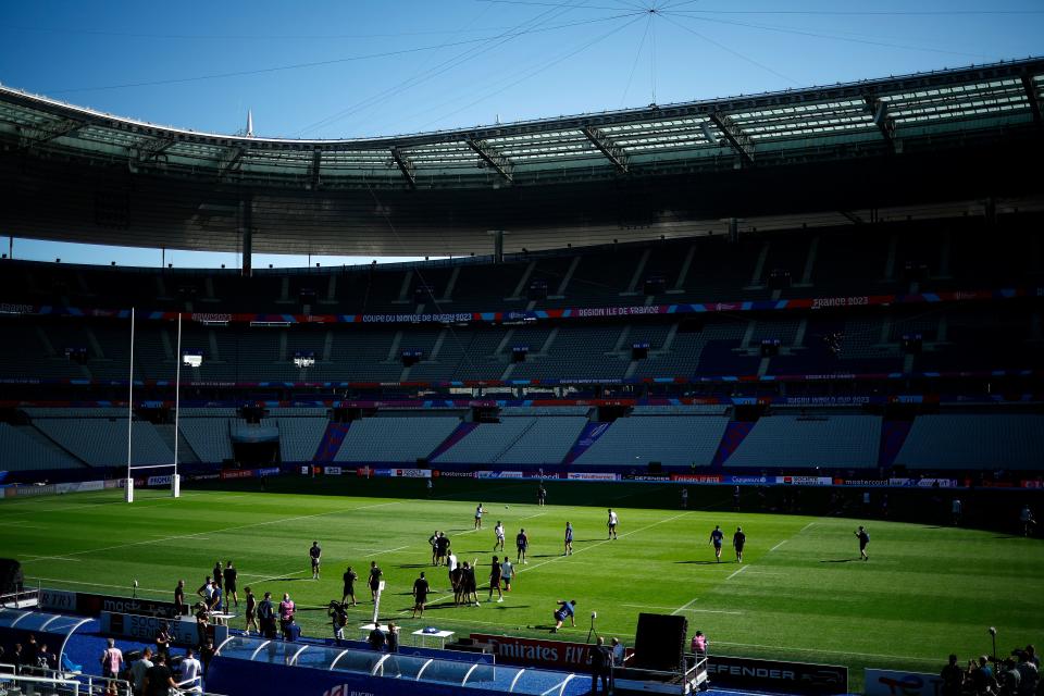 The Stade de France prepares to raise the curtain on the Rugby World Cup (EPA)
