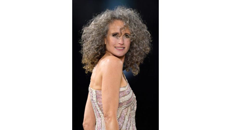 Andie MacDowell walks the runway during the "Le Defile Walk Your Worth" By L'Oreal Paris Womenswear Spring/Summer 2023