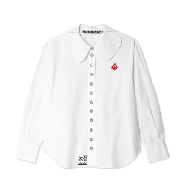 <p>Chopova Lowena Banya Deconstructed-Collar Organic-Cotton Shirt, $421, <a href="https://rstyle.me/+AtTE-UqoHnFowBZBBCZX5A" rel="nofollow noopener" target="_blank" data-ylk="slk:available here;elm:context_link;itc:0;sec:content-canvas" class="link ">available here</a> (sizes S-L)</p>