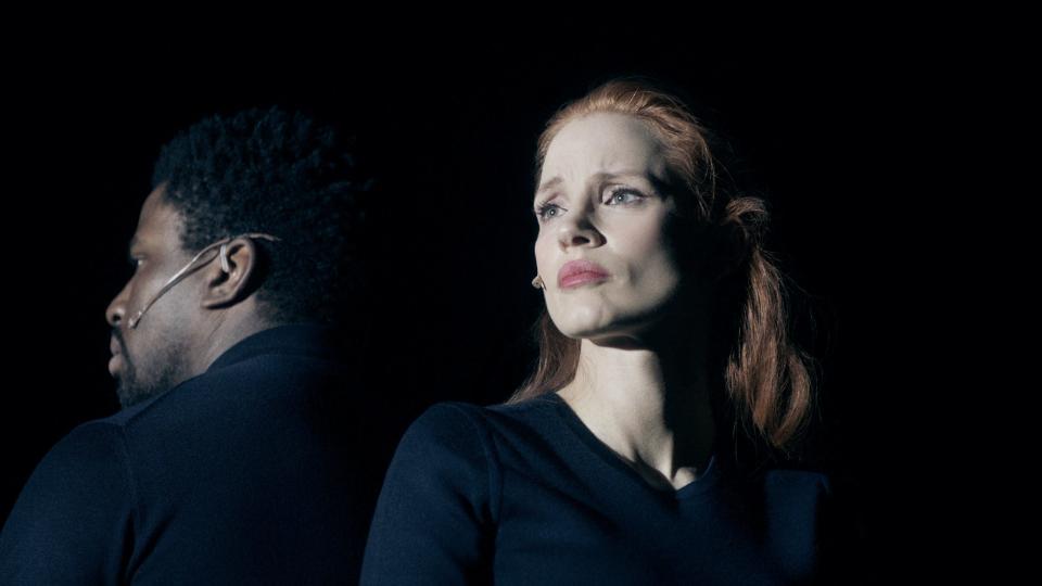 Okieriete Onaodowan, left, and Jessica Chastain in "A Doll's House."