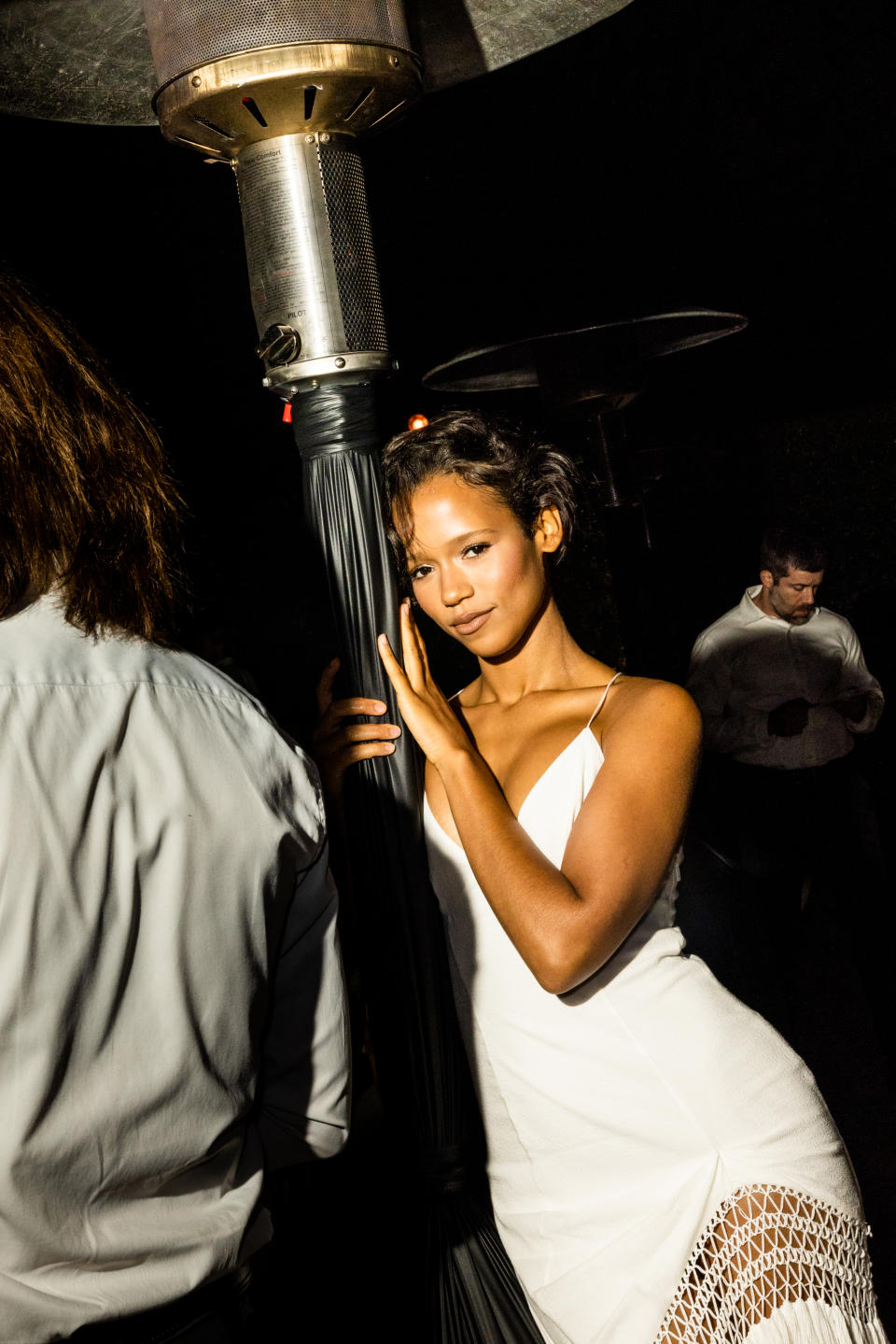 Closeup of Taylor Russell at an event posing for a photo