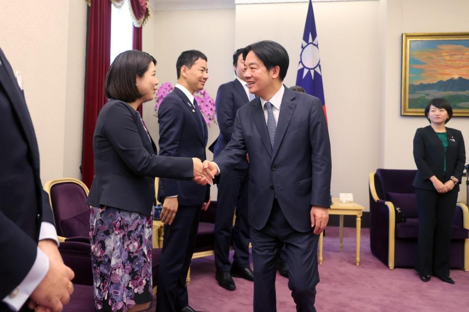 賴清德、蕭美琴見日本自民黨青年局訪團。總統府Flickr提供