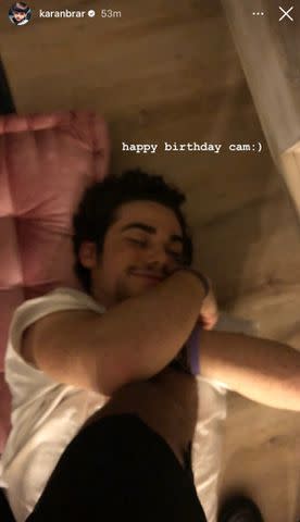<p>Karan Brar/Instagram</p> Karan Brar posts for Cameron Boyce's 25th birthday