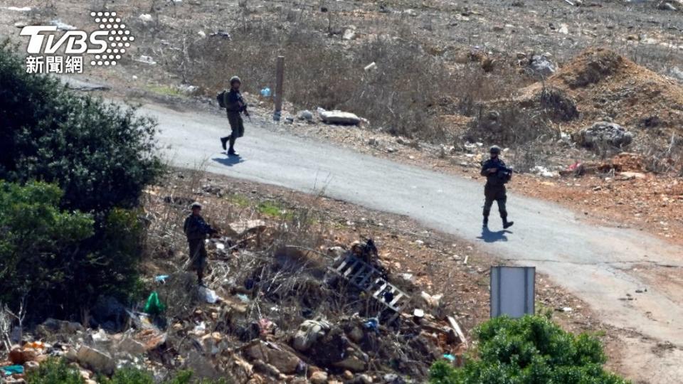 在以色列、黎巴嫩邊境駐紮的以色列士兵。（圖／達志影像美聯社）