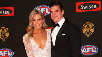 Brisbane's Tom Rockliff and partner Josie Charman