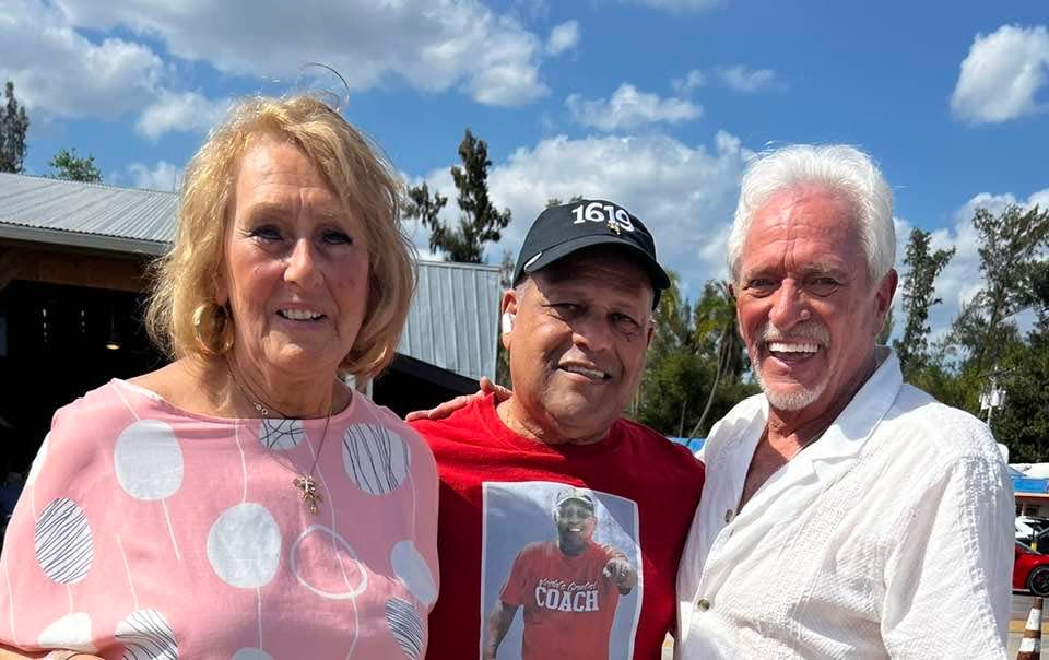 Phil and Celeste Paleologos with Tiny Tavares at New Bedford Day.