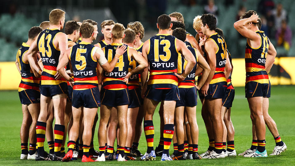 The Adelaide Crows endured a torrid 2020 season in which they finished at the bottom of the AFL ladder with just three wins. (Photo by Daniel Kalisz/Getty Images)