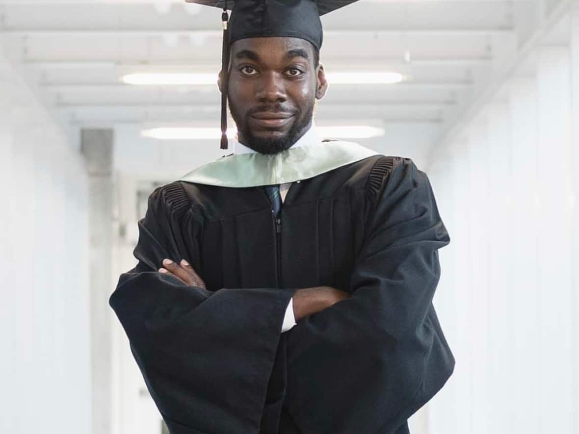 Tomiwa Brown said he was disappointed to learn he was not eligible for a coveted award as an international student.  (Submitted by Tomiwa Brown - image credit)