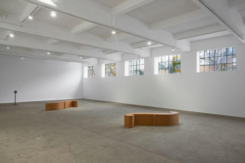 Installation view, The Missing O and E (Courtesy of the artist and Chisenhale Gallery)