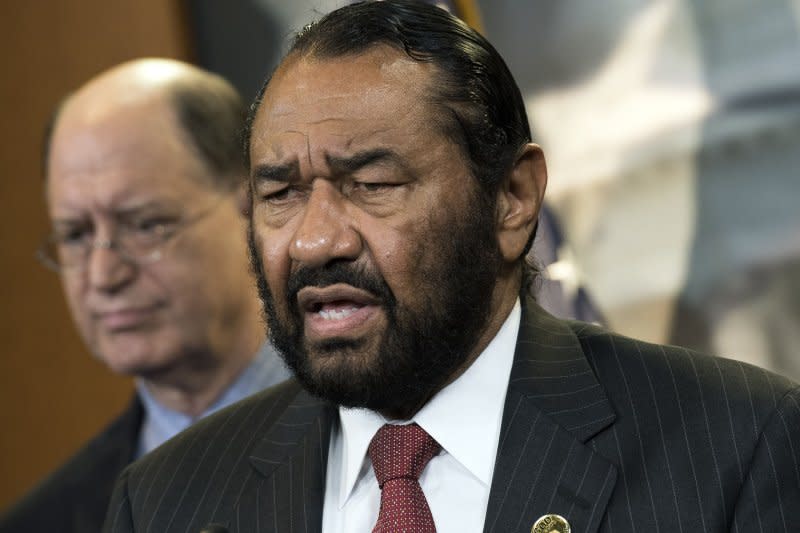 Rep. Al Green, R-Texas, explained at the hearing that the SEC acted in response to an increasing demand by investors for businesses to be more open about how climate change will impact their business. File Photo by Kevin Dietsch/UPI