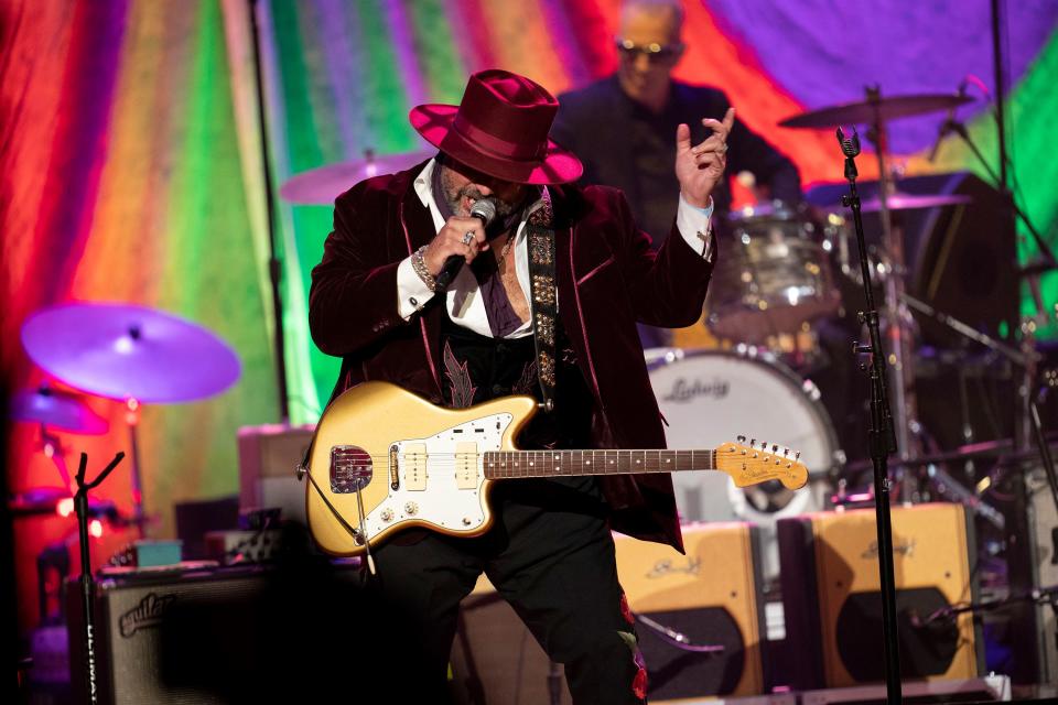 Raul Malo of The Mavericks performs during the Americana Music Association Awards ceremony at the Ryman Auditorium Wednesday, Sept. 22, 2021 in Nashville, Tenn. 