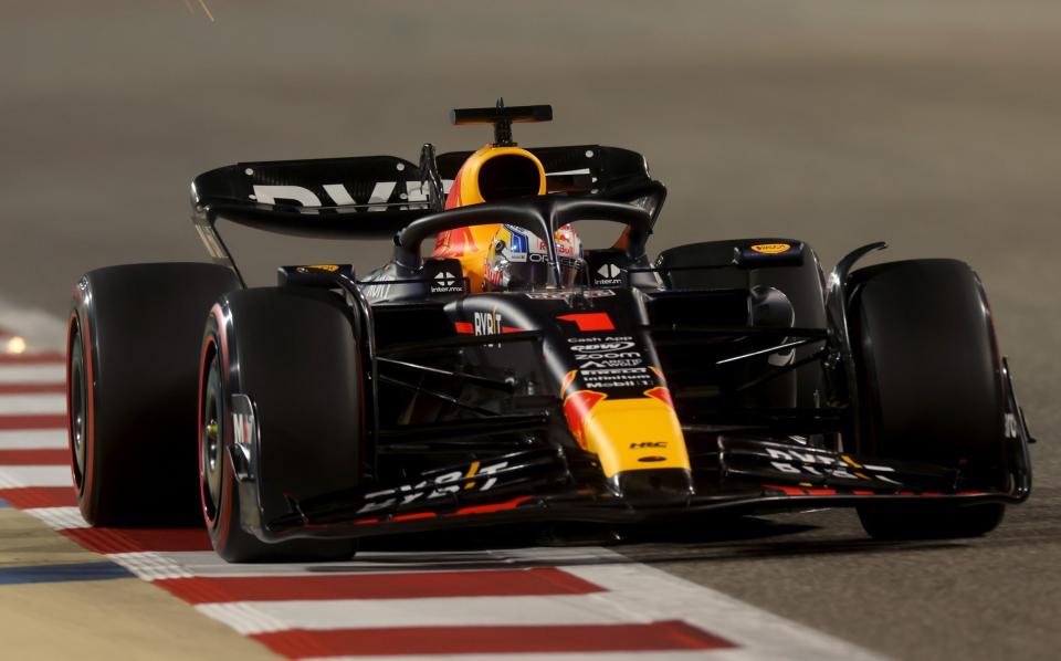 Max Verstappen of the Netherlands driving the (1) Oracle Red Bull Racing RB19 on track during qualifying ahead of the F1 Grand Prix of Bahrain at Bahrain International Circuit on March 04, 2023 in Bahrain, Bahrain - Lars Baron/Getty Images