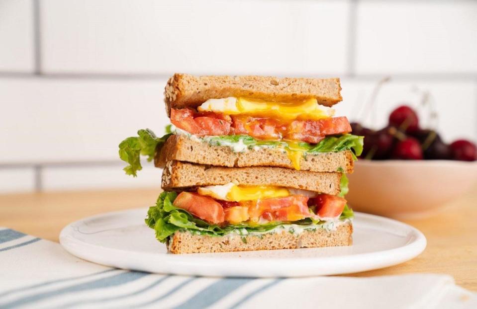 ELT Sandwiches With Basil Mayonnaise