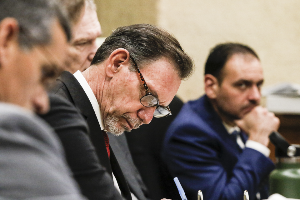 Defense attorney Ray Allen appears during the murder trial against his client, Stephen Deflaun, in San Luis Obispo Superior Court on Mar. 30, 2023.