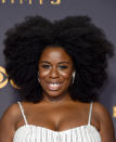 <p>Uzo Aduba slayed the red carpet with a volumious Afro. (Photo: John Shearer/WireImage) </p>