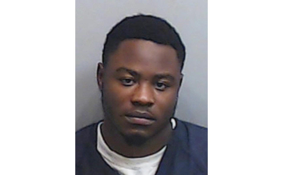 This Thursday, Nov. 29, 2018 photo released by the Fulton County Sheriff Department shows Erron Martez Dequan Brown in Atlanta. Brown, of Bessemer was charged with attempted murder in the Nov. 22. 2018, shooting at the Riverchase Galleria in Hoover, Ala., according to a statement from the Alabama Law Enforcement Agency. (Fulton County Sheriff Department via AP)