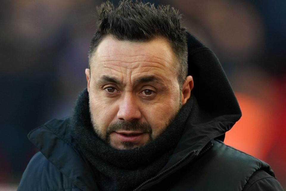 Brighton manager Roberto De Zerbi (PA Wire)