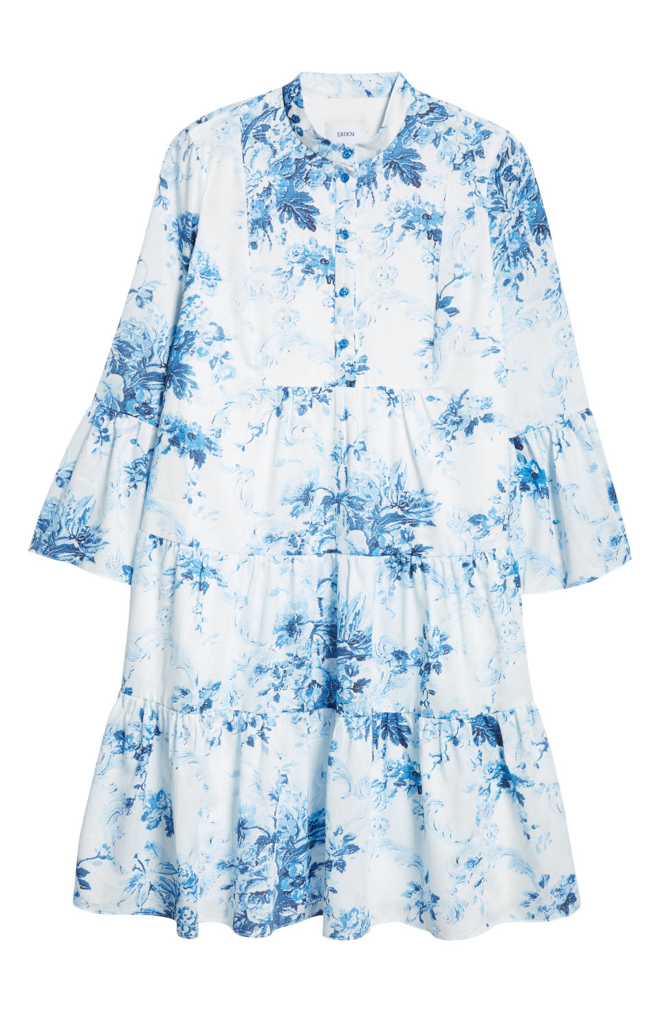 Floral print shirtdress in antique blue., exclusive to Nordstrom.