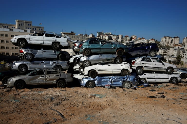 Throughout the West Bank vacant lots covered with crushed cars witness a police crackdown on vehicles brought in from Israel