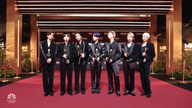 BTS cuts a dapper figure in Louis Vuitton at the 'American Music Awards