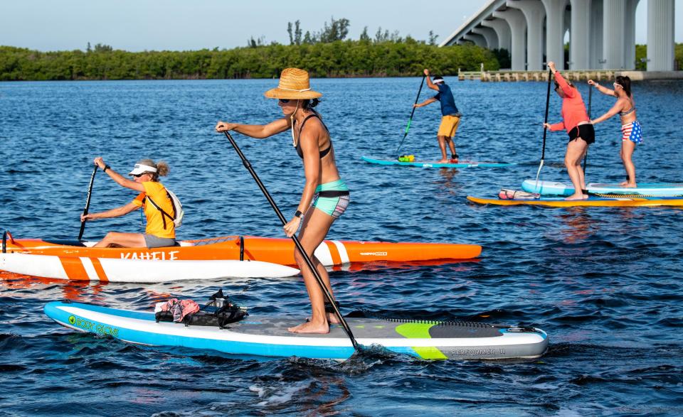 The Paddle Dash was held on Saturday, August 21, 2021, near MacWilliam Park in Vero Beach. Paddles by the Sea organized the beginner, intermediate, and advanced paddleboard and kayak races. All proceeds benefit Keep Indian River Beautiful.