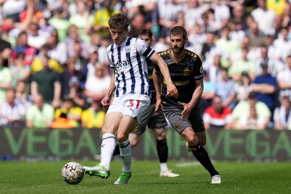 Captain Jack Stephens during Saints play-off semi-final match with West Brom <i>(Image: PA)</i>