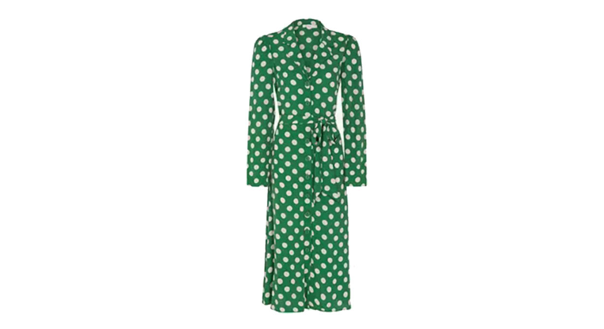 Finery Willow Polka Dot Print Dress