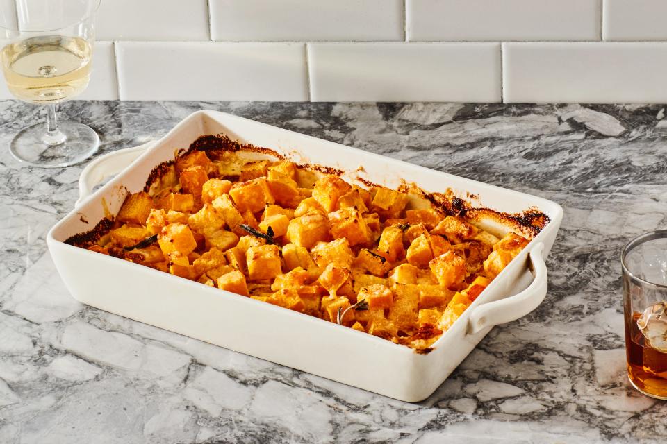 <h1 class="title">Parmesan Roasted Butternut Squash</h1><cite class="credit">Photo by Chelsea Kyle, Prop Styling by Beatrice Chastka, Food Styling by Olivia Mack Anderson</cite>