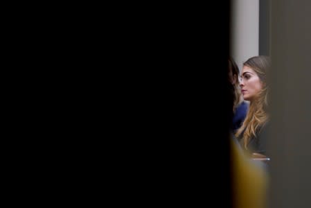 Former White House Communications Director Hope Hicks is seen during a closed door interview before the House Judiciary Committee on Capitol Hill