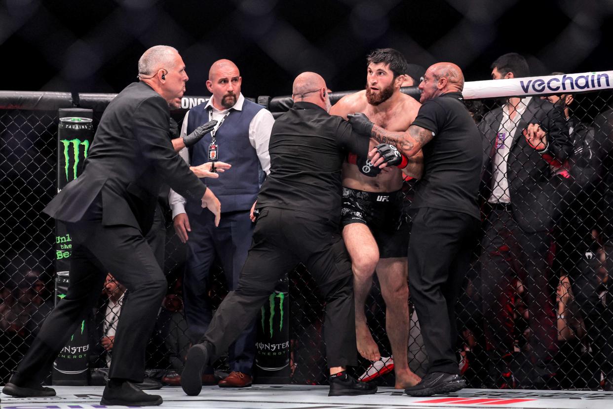 Ankalaev and Walker threatened to clash again after the fight was ruled a No Contest (AFP via Getty Images)
