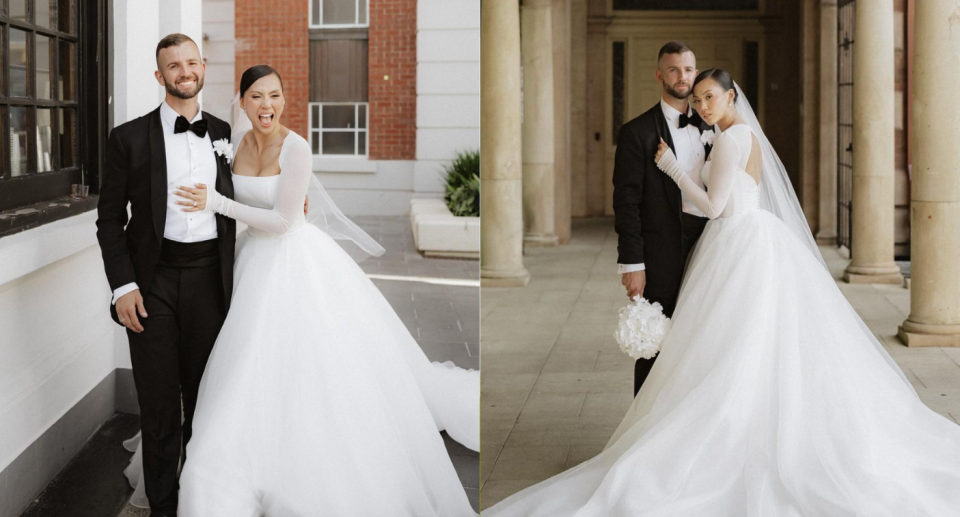 Mimi and Kristian tied the knot in late 2023. Photo: Instagram @jessicamaryphotography