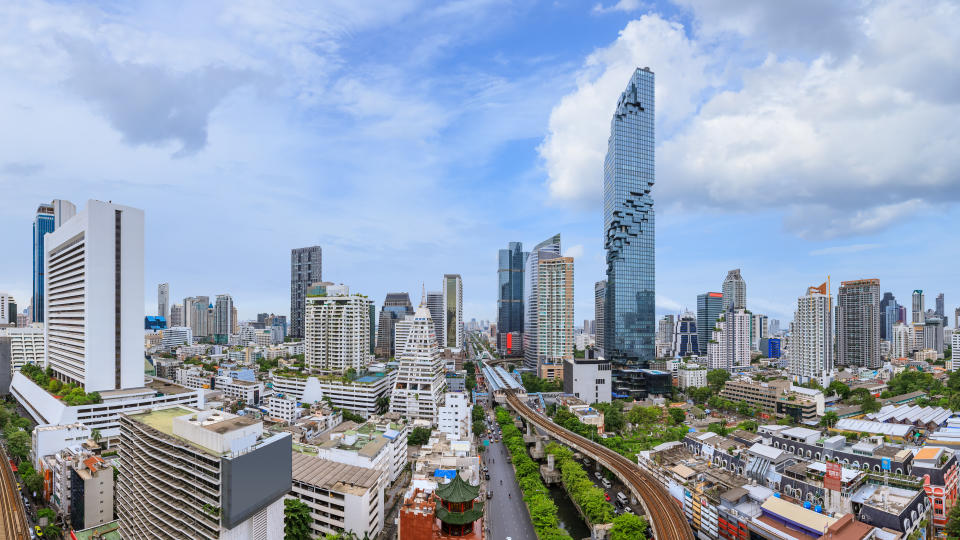 Bangkok business district cityscape with skyscraper at evening, Thailand. (Photo: Getty Images)