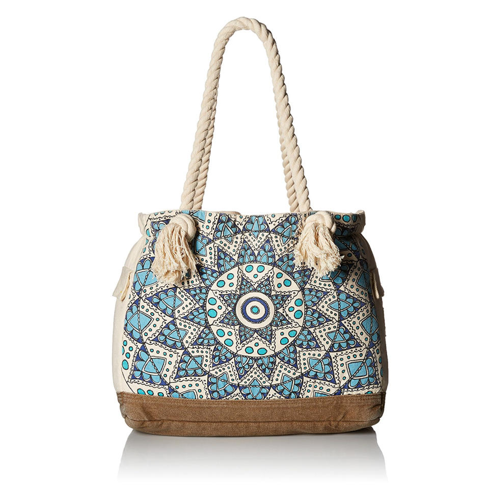 <p>Leave it to the surf pros at Billabong to design the ultimate beach tote that includes cool rope handles and a beautiful mandala pattern.</p> <p><strong>To buy: </strong><a rel="nofollow noopener" href="https://www.amazon.com/dp/B0167VIKL6/ref=as_at" target="_blank" data-ylk="slk:amazon.com;elm:context_link;itc:0;sec:content-canvas" class="link ">amazon.com</a>, $35</p>