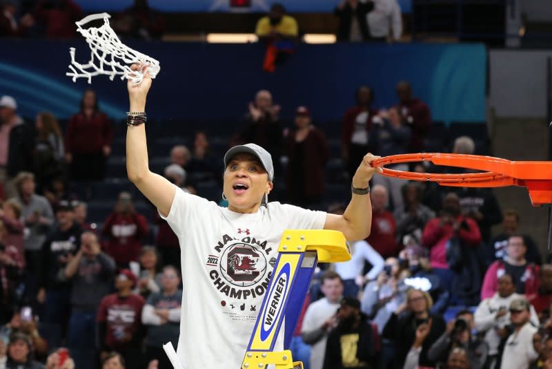 Head coach Dawn Staley and the South Carolina Gamecocks will make their fourth-consecutive Final Four appearance Friday in Cleveland. File Photo by Aaron Josefczyk/UPI