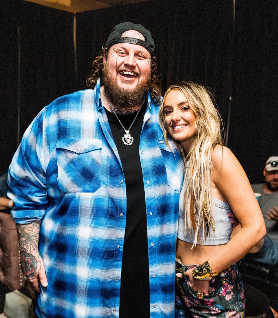 Jelly Roll and Lainey Wilson at 50th CMA Fest, 2023