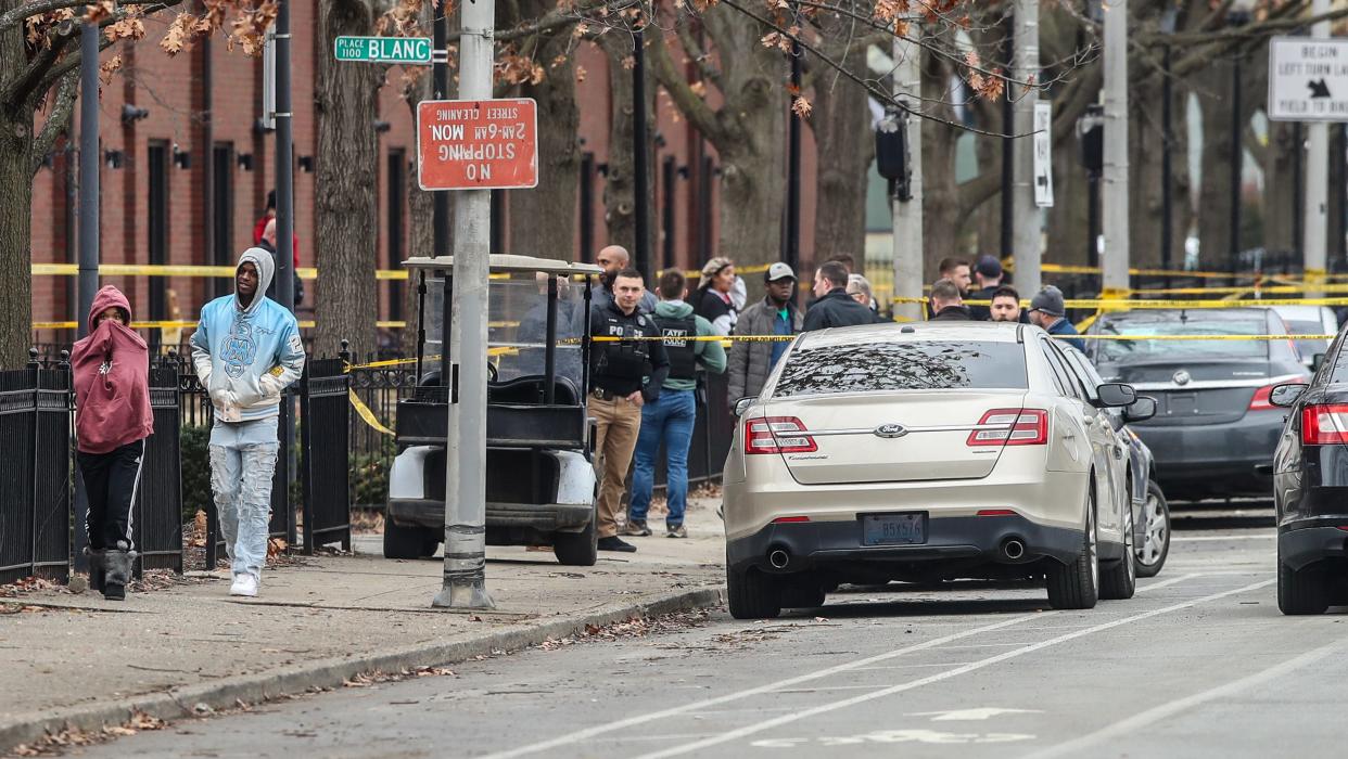 LMPD works a scene near 11th Street and Muhammad Ali on Wednesday, January 31, 2024