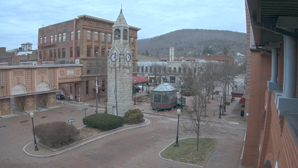 The Hallmark Channel's Christmas Cam broadcast a livestream of Corning's historic Centerway Square during the holiday season.