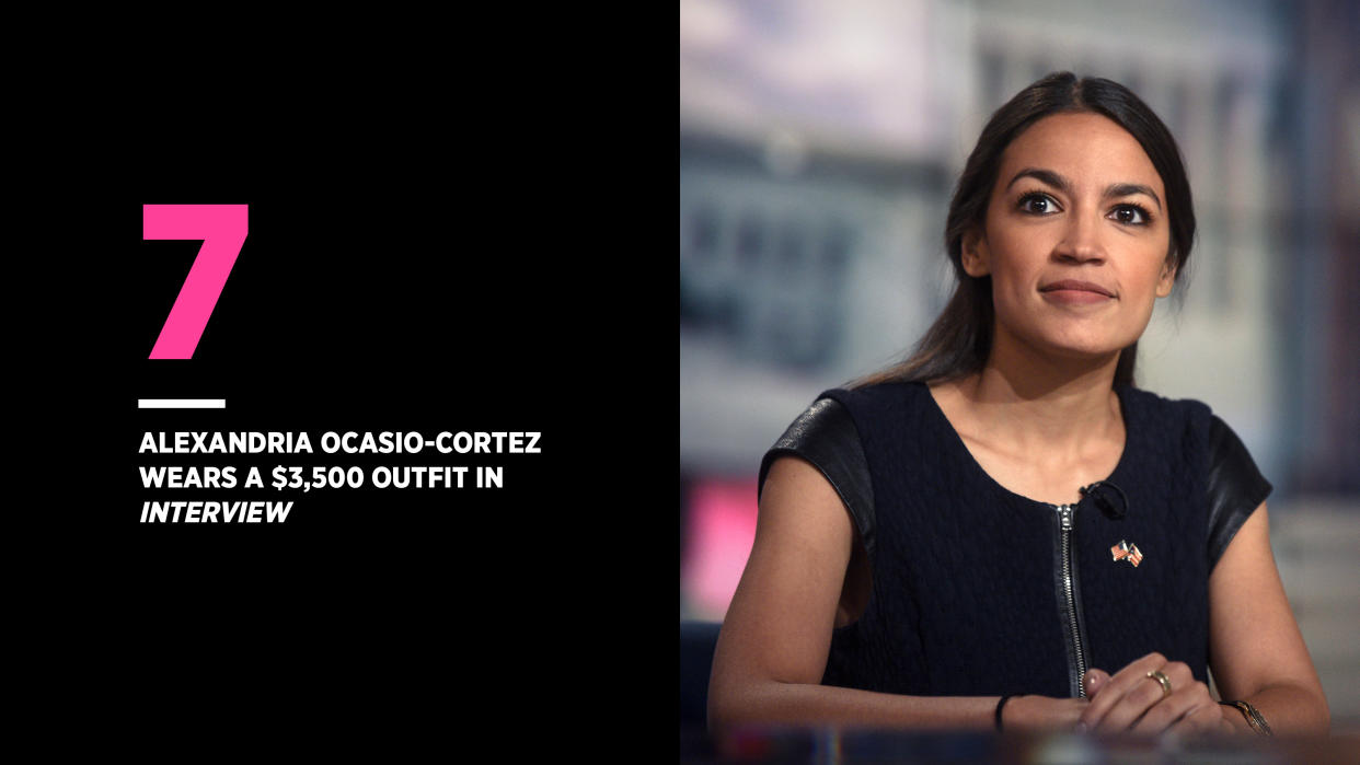 People didn’t seem to understand that Alexandria Ocasio-Cortez borrowed the outfit she wore as part of a photo shoot for <em>Interview. </em>(Photo: Getty Images)